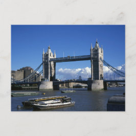 1990-talets vy över Tower Bridge Vykort