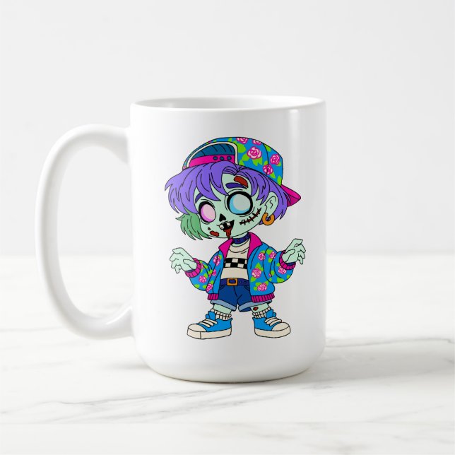 1990-tals Zombie Flicka Kaffemugg (Vänster)