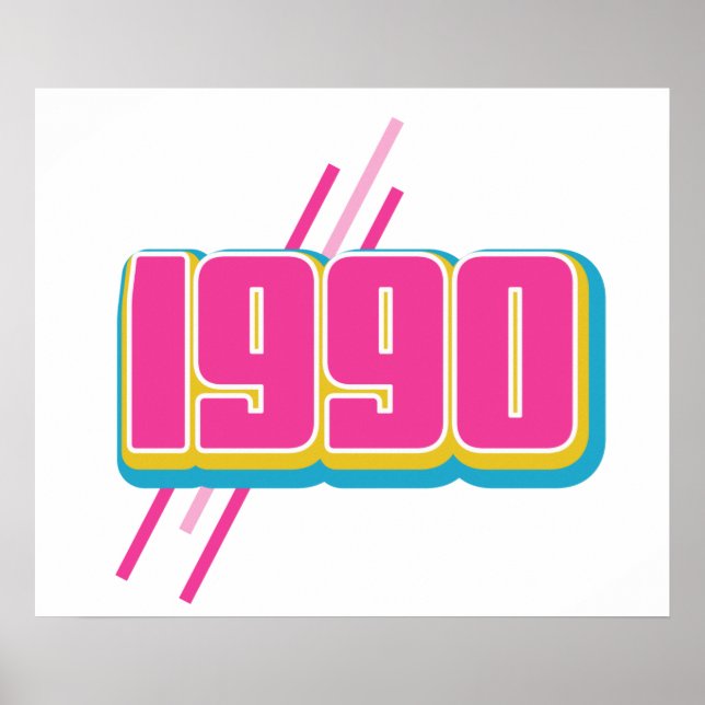 1990 vintage text poster (Framsidan)