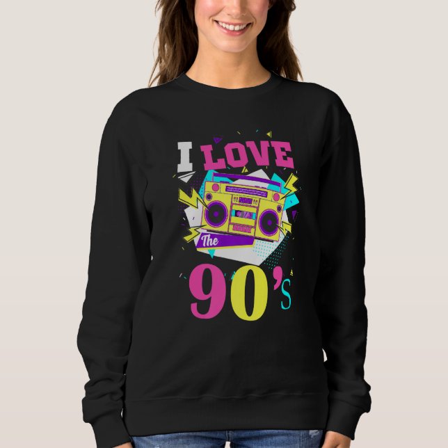 1990's 90s I Heart Nineties I Love The 90's Old Sc T Shirt (Framsida)