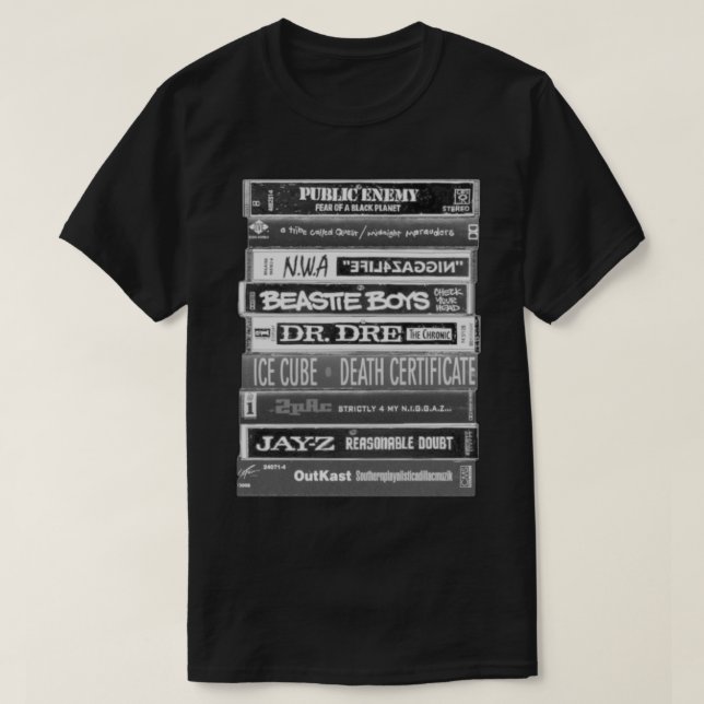 1990s Hip Hop Classic Cassette Tapes Perfect Gift  T Shirt (Design framsida)