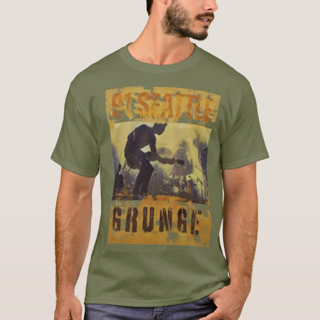 1991 Seattle Grunge Bands T Shirt (Framsida)