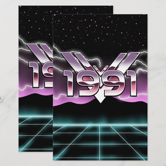 1991 Tech noir Brevpapper (Fram/baksida)