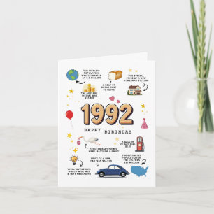 1992 års födelsedagskort för son eller dotter kort