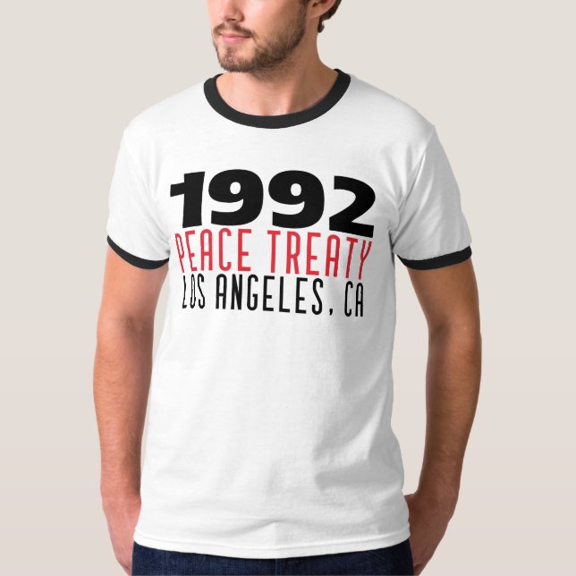 1992 års fredsavtal Los Angeles T Shirt (Framsida)