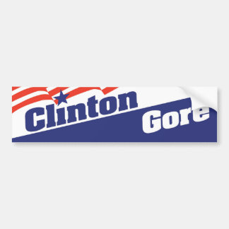 1992 Bill Clinton Al Gore Bumper Sticker Bildekal