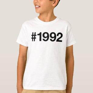 1992 Hashtag 33 födelsedagsdagen T Shirt