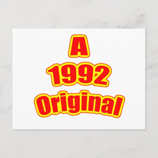 1992 Original Red Vykort (Framsida)