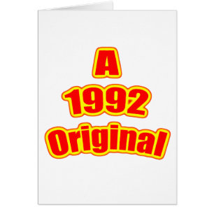 1992 original- rött hälsningskort