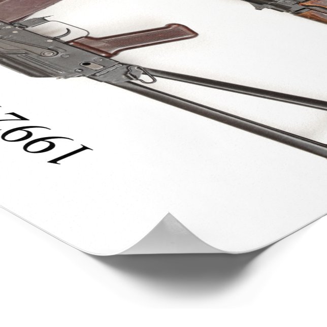 1992 Tula AKS-74U-attentatsgevär Poster (Hörn)