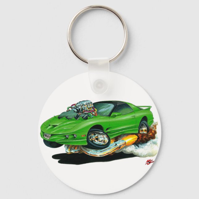 1993-1997 års Trans Am Grönt Car Nyckelring (Framsida)