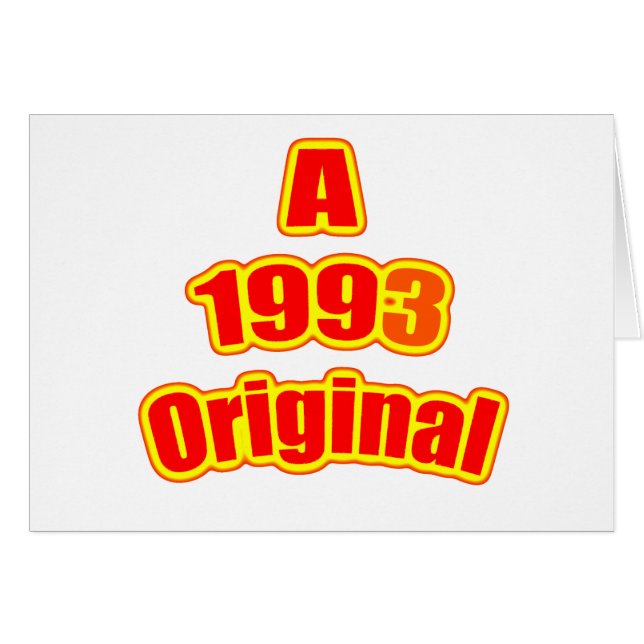 1993 original- rött hälsningskort (Framsidan Horizontal)