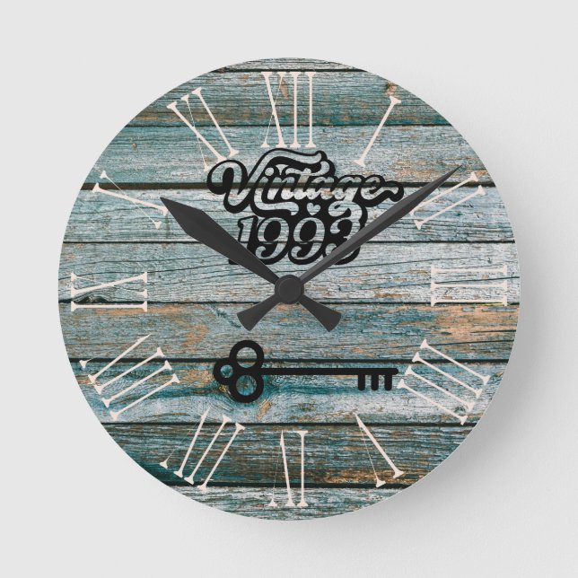 1993 Vintage Akrylväggslås Rund Klocka (Framsida)