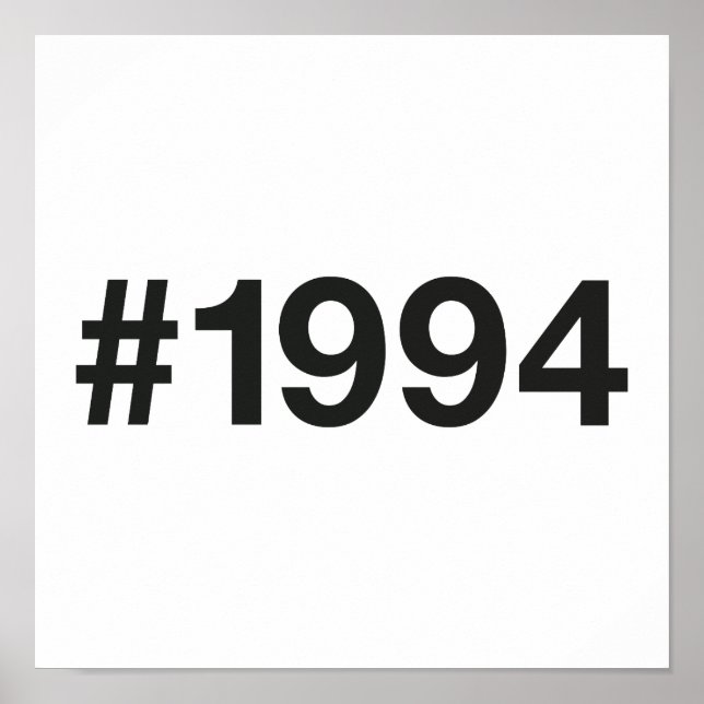 1994 Hashtag 31 födelsedagsdagen Poster (Framsidan)