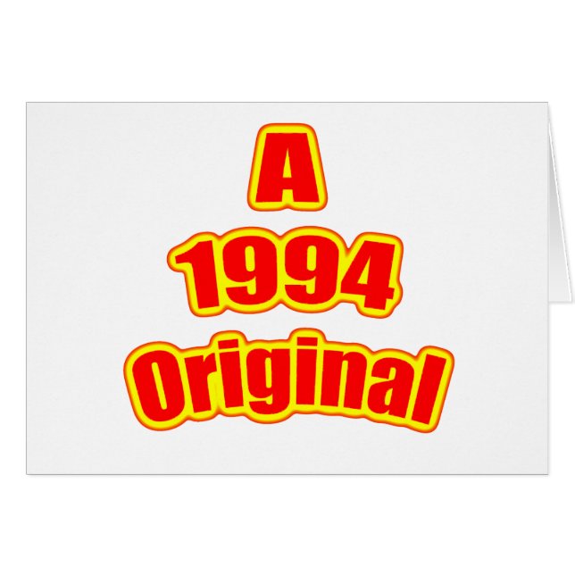 1994 original- rött hälsningskort (Framsidan Horizontal)