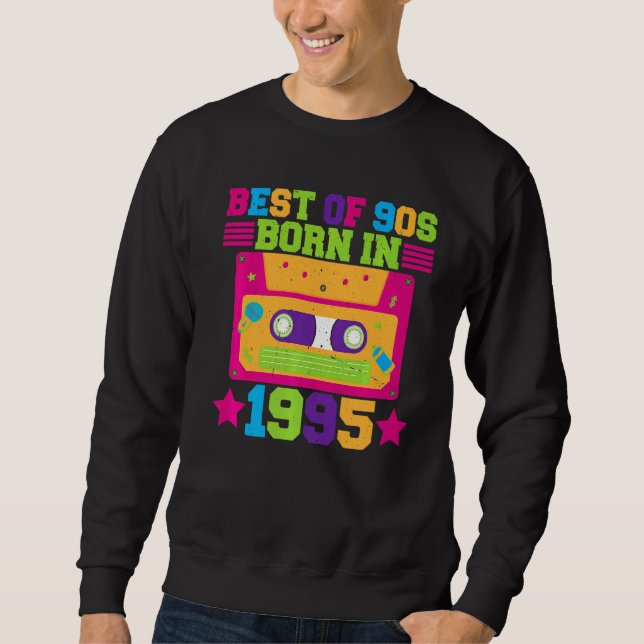 1995 års bästa Födelsedagsfest-idé från Retro Lång Ärmad Tröja (Framsida)