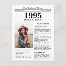 1995 års nyhetsbrev - postkort från födelsedagen