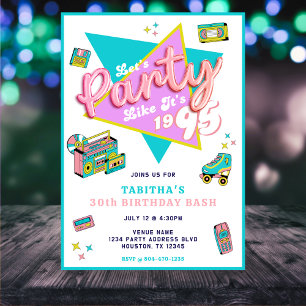 1995 års Retro 30års födelsedag Party Inbjudningar
