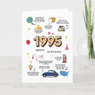 1995 års utskrivbara födelsedagskort tack kort
