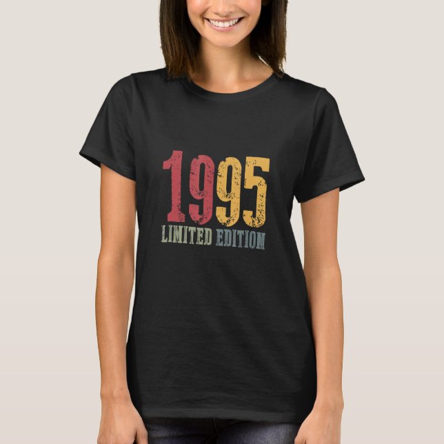 1995 Begränsad Edition Birthday Vintage Retro T Shirt (Framsida)