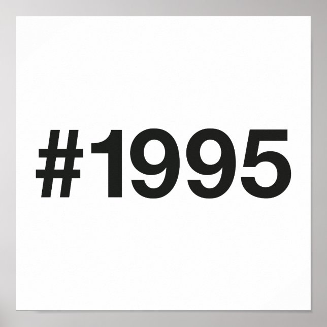 1995 Hashtag 30 födelsedag Poster (Framsidan)