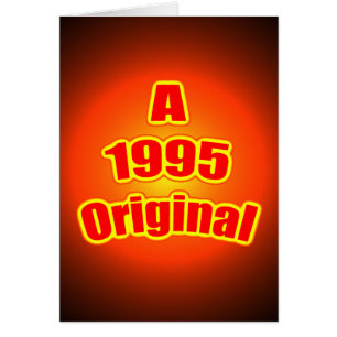 1995 original- rött hälsningskort