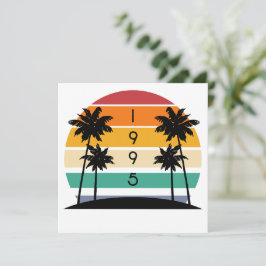 1995 Retro Rand Sunset Vintage Inbjudningar
