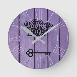 1995 Vintage Akrylväggslås Rund Klocka