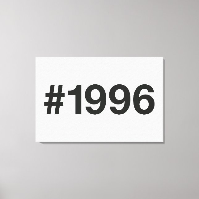 1996 Hashtag 29 födelsedagsdagen Canvastryck (Framsida)