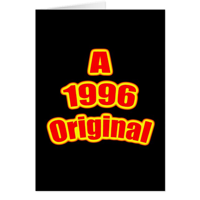 1996 original- röda Blk Hälsningskort (Framsidan)