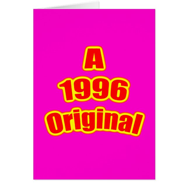 1996 original- röda Mag Hälsningskort (Framsidan)