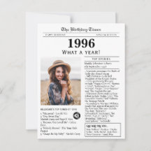 1996 Tidningspapper - födelsedag