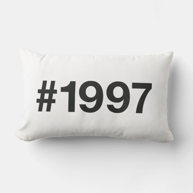 1997 Hashtag 28 födelsedagsdagen Lumbarkudde (Framsida)