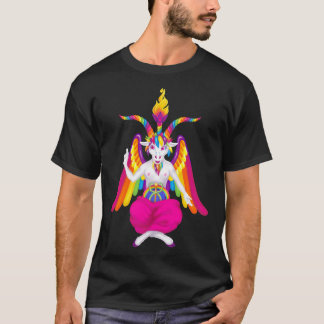 1997 Neon Rainbow Baphomet NU MED GOATUNICORN NI T Shirt