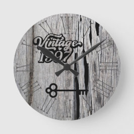 1997 Vintage Akrylväggslås Rund Klocka