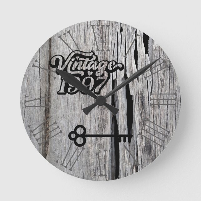 1997 Vintage Akrylväggslås Rund Klocka (Framsida)