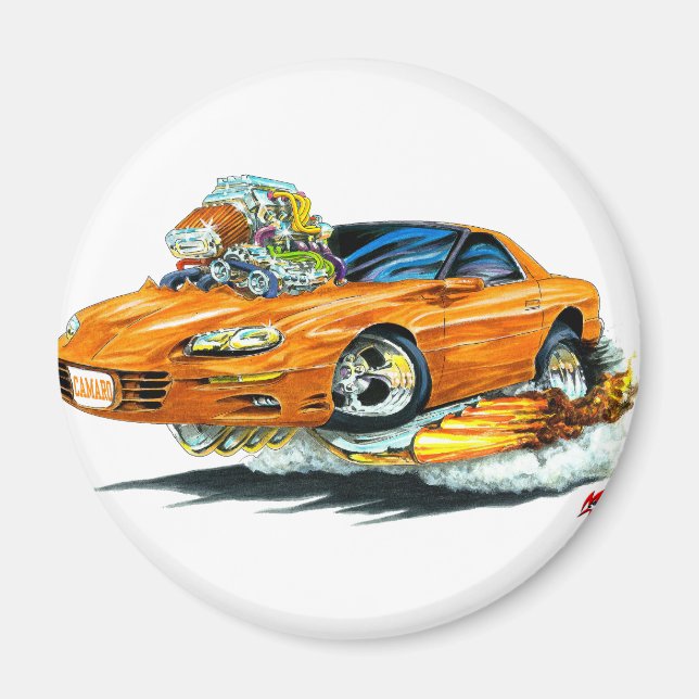 1998-02 Camaro Orange Car Magnet (Framsidan)