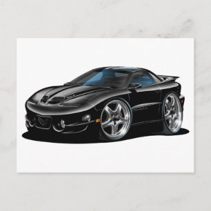1998-02 Trans am Black Car Vykort