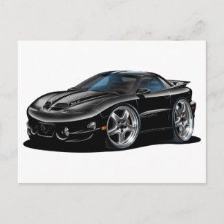 1998-02 Trans am Black Car Vykort
