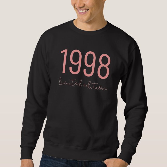 1998 års födelsedagskalkyl för kvinnor födda 1998  lång ärmad tröja (Framsida)