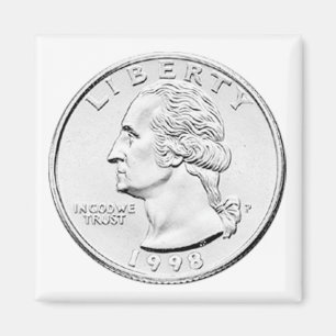1998 Ben Franklin Quarter Dollar-produkter Magnet