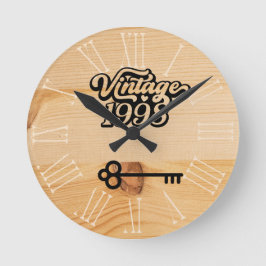 1998 Vintage Akrylväggslås Rund Klocka