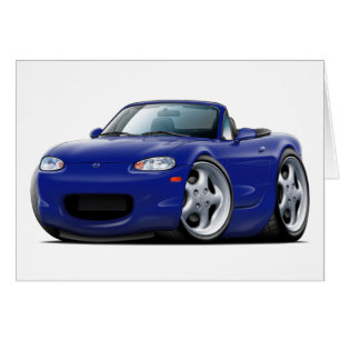 1999-05 Miata mörk - blåttbil Hälsningskort