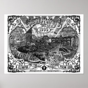 1999 16 x 12 Poster teckningsutskrift