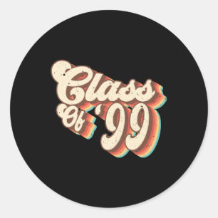 1999 Cl Reunion Retro Cl av 99 gymnasieelever Runt Klistermärke