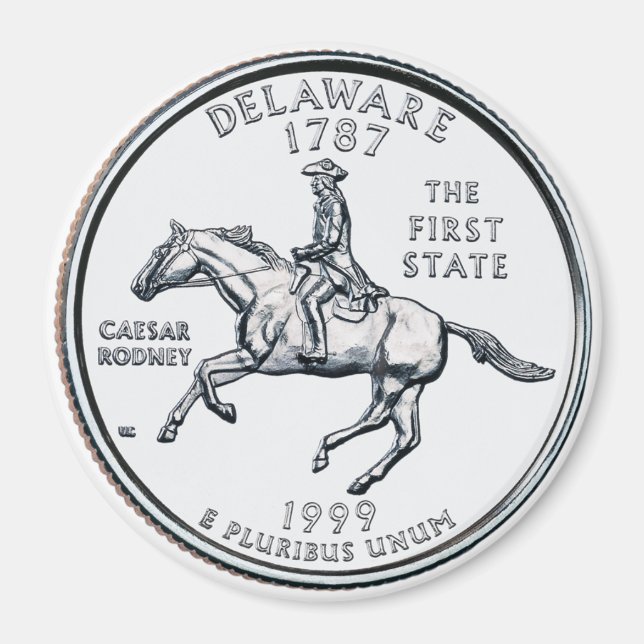 1999 Delaware State Quarter magnet (Framsidan)