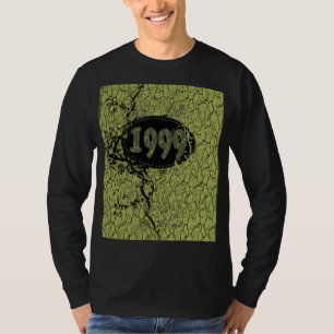 1999 - Grönt, gult Crack Vintage retro - T-Shirt