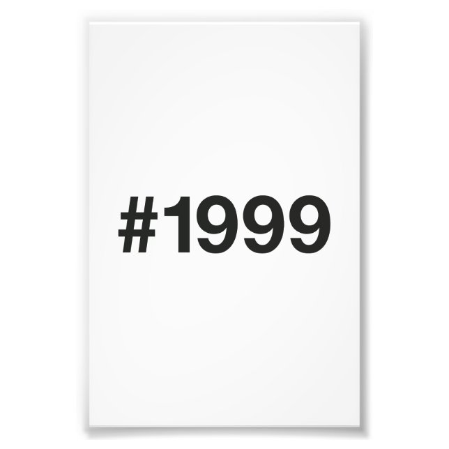 1999 Hashtag 26 födelsedagsdagen Fototryck (Framsidan)