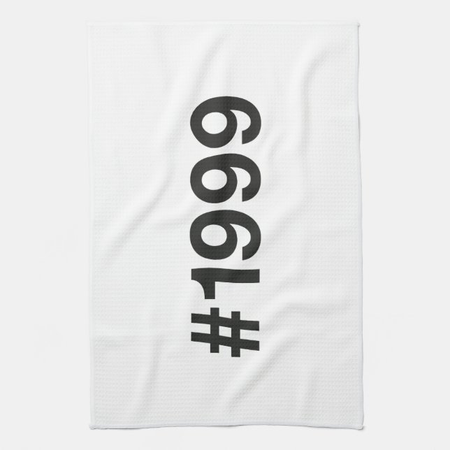 1999 Hashtag 26 födelsedagsdagen Kökshandduk (Vertikal)