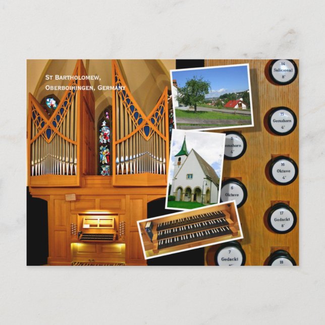 1999 Vier organ, Oberboihingen Vykort (Framsida)